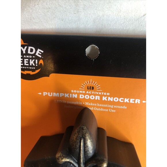 Hyde & Eek Sound Activated Pumpkin Doorbell Door Knocker Haunting Sounds READ - Picture 5 of 10